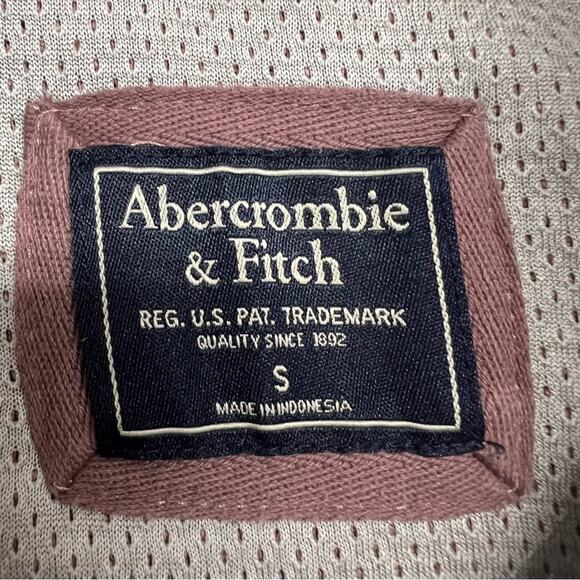 Abercrombie & Fitch Pink Teddy Bear Jacket Sweater Womens S Pullover Quarter Zip - Picture 5 of 8